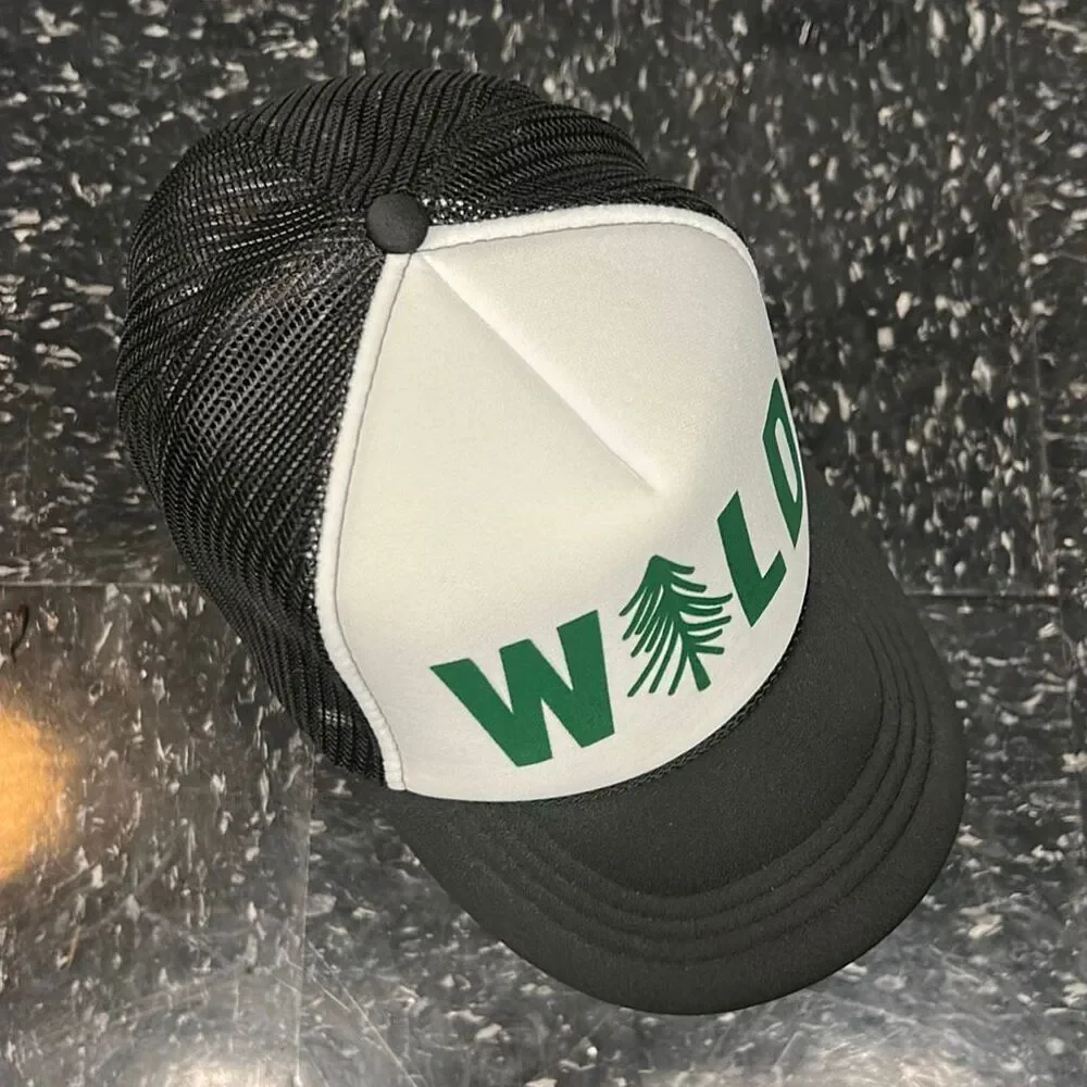 Made of Mountains WILD Tree Kid Trucker Cap Hat Adjustable Snapback Mesh Black W